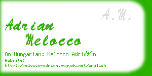 adrian melocco business card